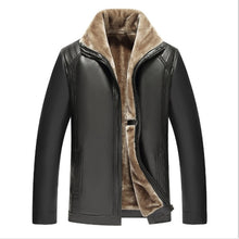 Load image into Gallery viewer, Mens Coats PU Leather Jackets Fleece