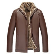 Load image into Gallery viewer, Mens Coats PU Leather Jackets Fleece
